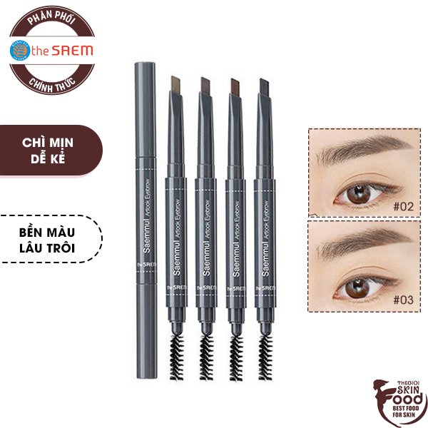 Chì Kẻ Mày Ngang 2 Đầu The Saem Saemmul Artlook Eyebrow 0.2g