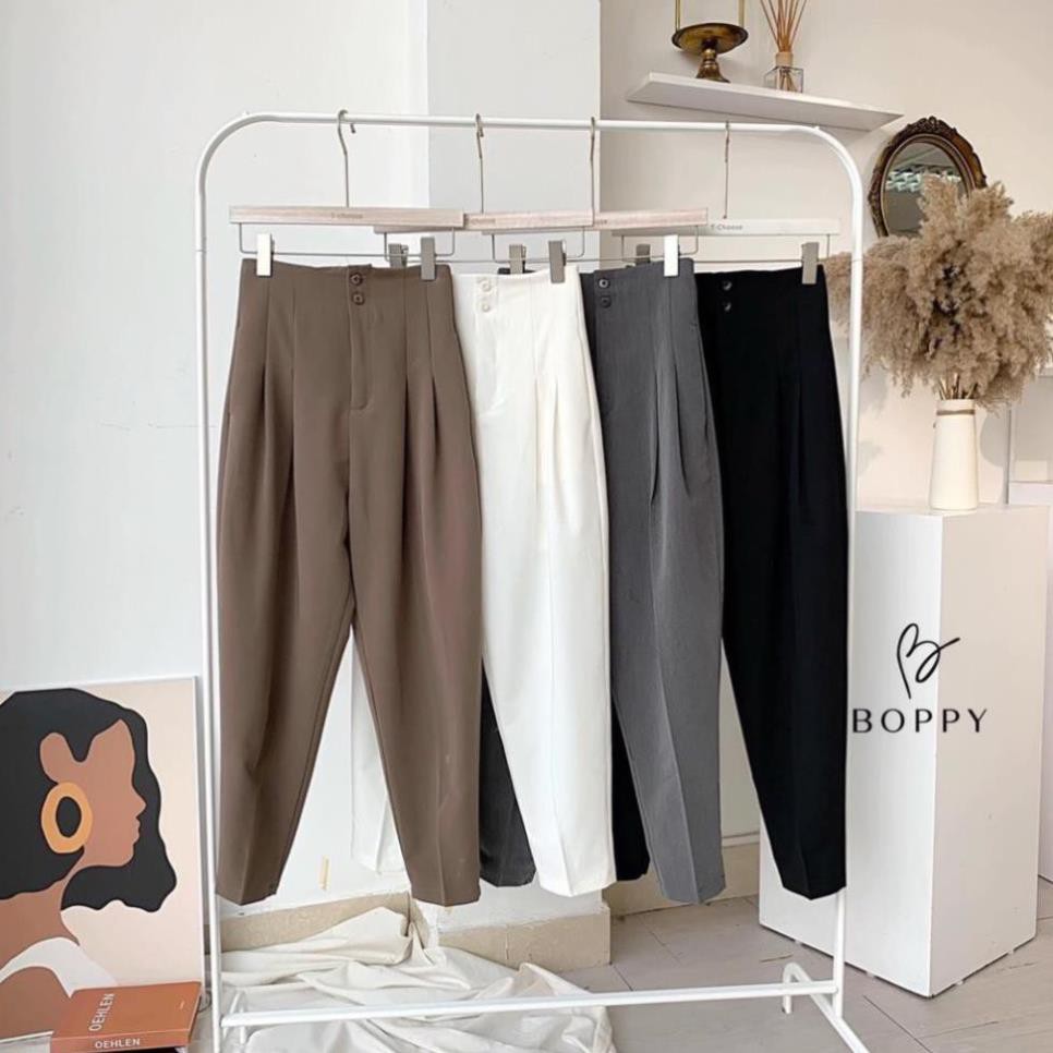 QUẦN BAGGY HAI CÚC CẠP LIỀN DÁNG THỤNG QUẦN TÂY CÔNG SỞ NỮ CHẤT TUYẾT MƯA 8322