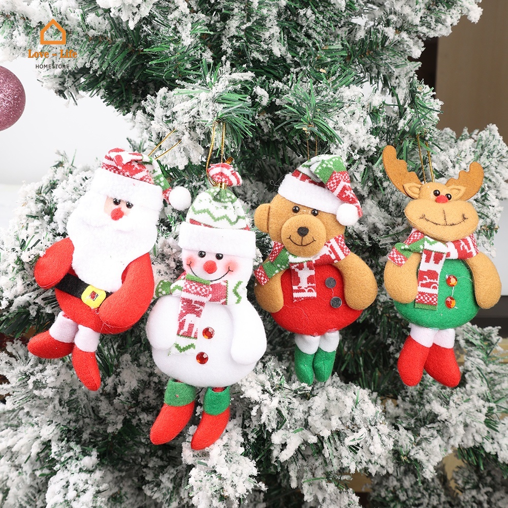 Santa Claus Snowman Elk Bear Decoration Doll Pendant/ Christmas Decorative Hanging Ornaments