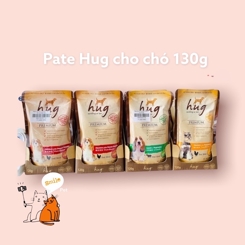 Thức ăn Pate cho chó trưởng thành Hug 120g