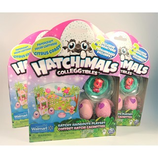 HATCHIMALS COLLEGGTIBLES PHIÊN BẢN HATCHY HANGOUTS PLAYSET-BỮA TIỆC BÃI BIỂN tặng kèm một bạn Hatchimal và 2 tổ