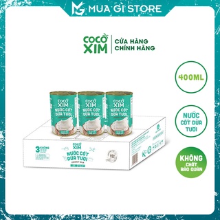 Thùng 24 Lon Nước cốt dừa Cocoxim dung tích 400ml/Hộp, Giao hỏa tốc Hà Nội