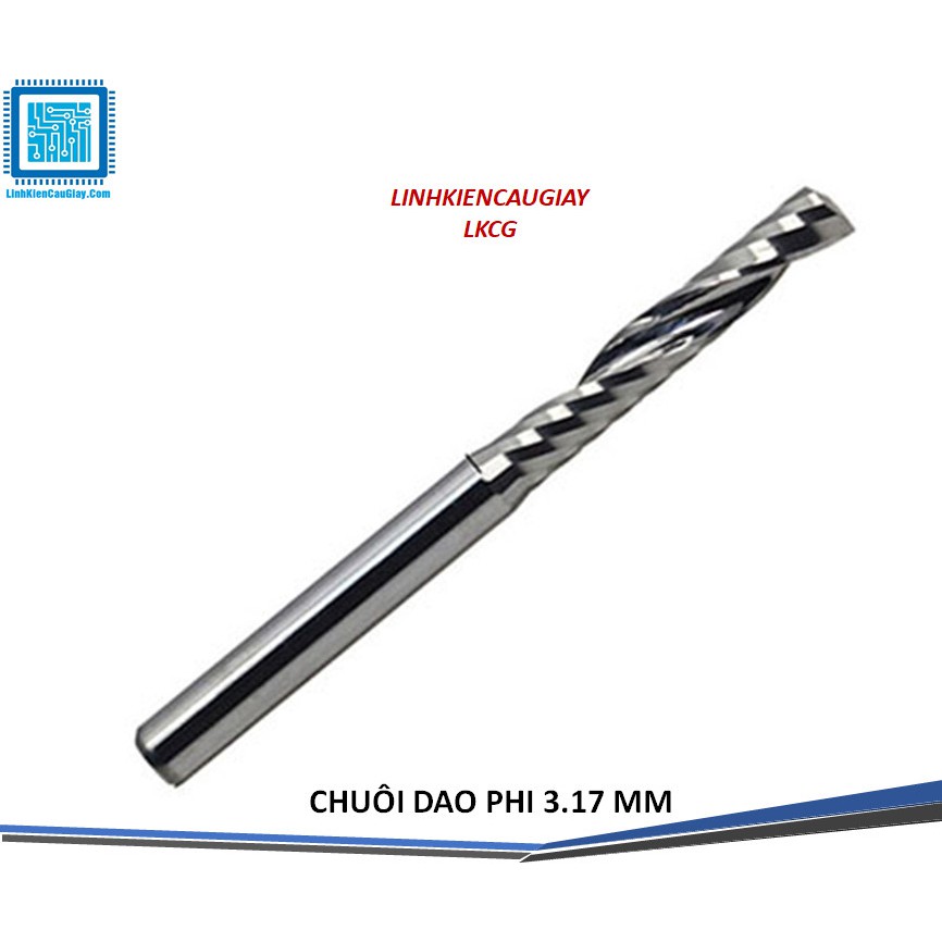 Mũi phay dao xoắn 1 me Phi 3,175mm