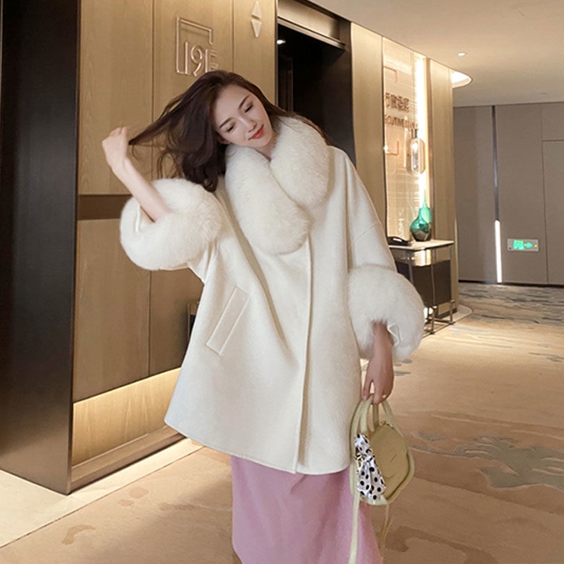 Áo khoác lông dáng rộng màu hồng thời trang thu đông cho nữ 2021 1218
 | BigBuy360 - bigbuy360.vn