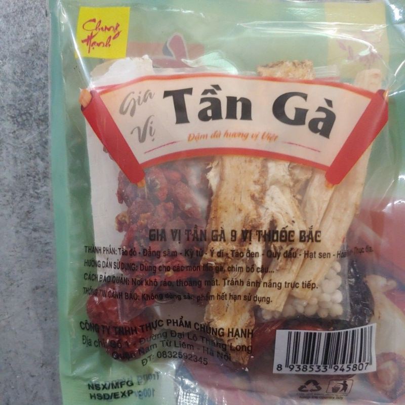 Gia vị tần gà 9 vị thuốc bắc Chung Hạnh gói 100g