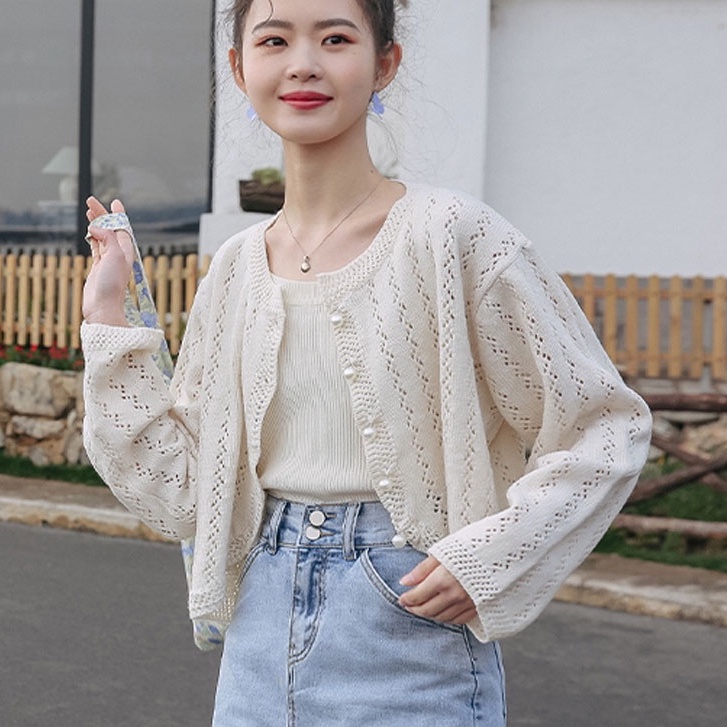 Áo Khoác Cardigan Dệt Kim Chống Nắng Thiết Kế Mới Thời Trang Mùa Thu Dành Cho Nữ