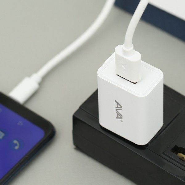 Adapter Sạc 2.1A AVA DS433-WB Trắng