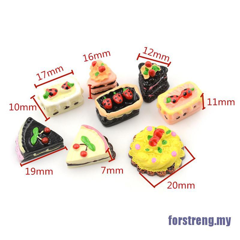 Set 8 Mô Hình Bánh Quy Mini Tỉ Lệ 1 / 12 Dùng Để Trang Trí Nhà Búp Bê 1 / 6