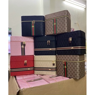 Cốp đựng đồ mi, trang điểm 2 tầng Gucci và YSL_Dụng cụ nối mi