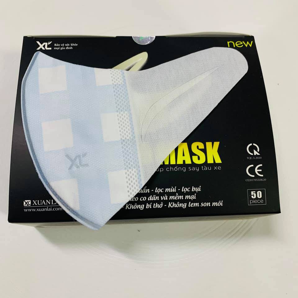 Khẩu trang 3D MASK xuân lai kháng khuẩn công nghệ nhật bản Hộp 50 Chiếc