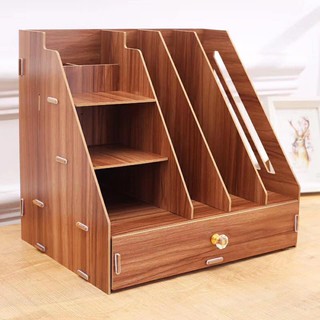 Kệ tài liệu để bàn nhựa gỗ