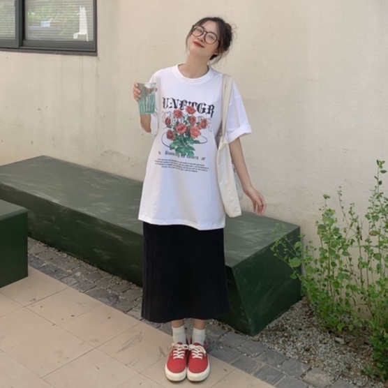 Áo thun tay lỡ unisex Homies ROSE