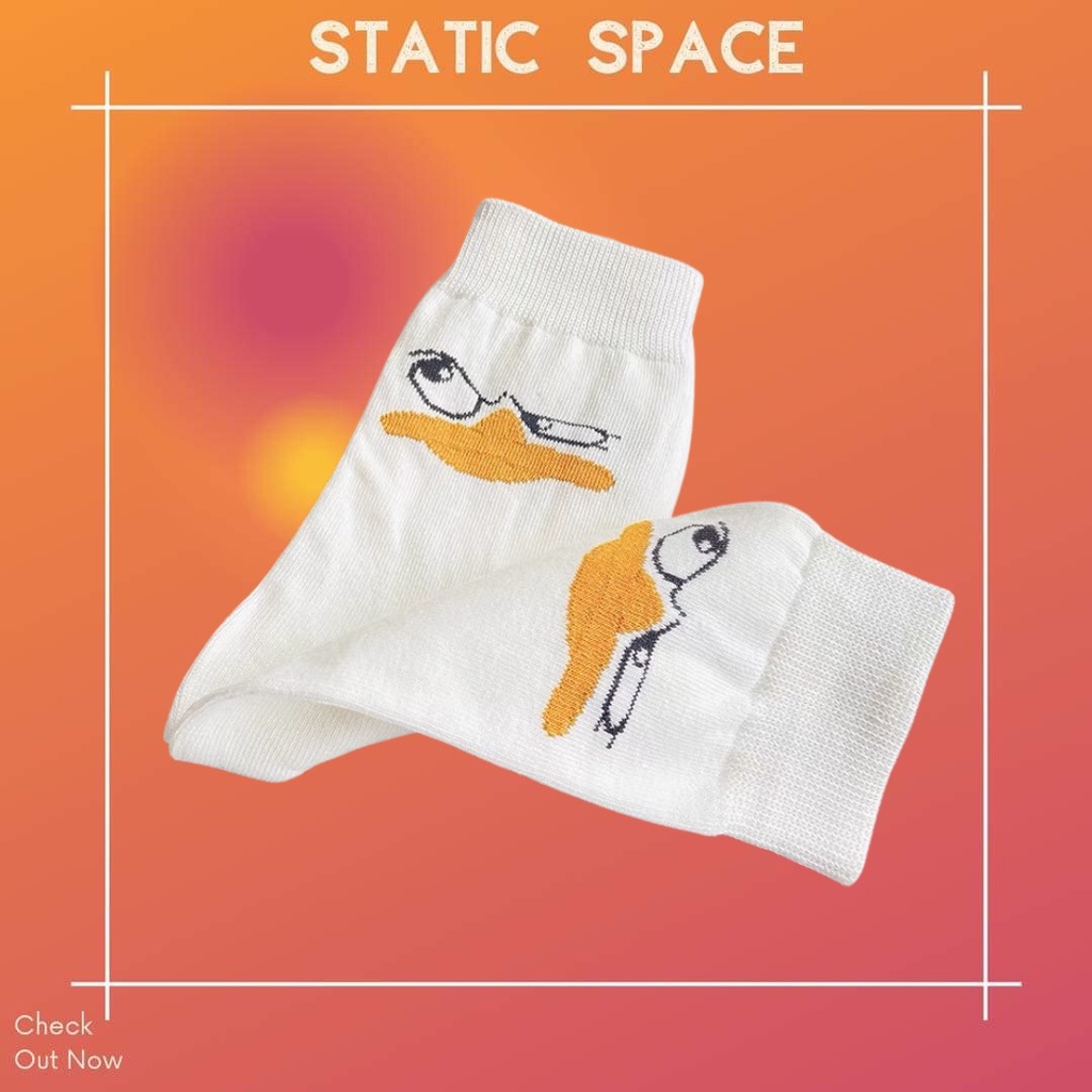 TẤT VỚ CAO CỔ NAM NỮ MÀU TRẮNG VỊT CAU CÓ - STATIC SPACE