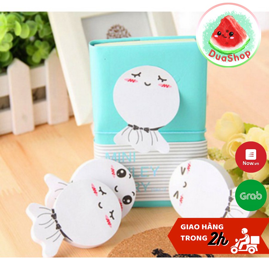 Giấy note búp bê cầu mưa nắng 6,5*4,8cm Duashop