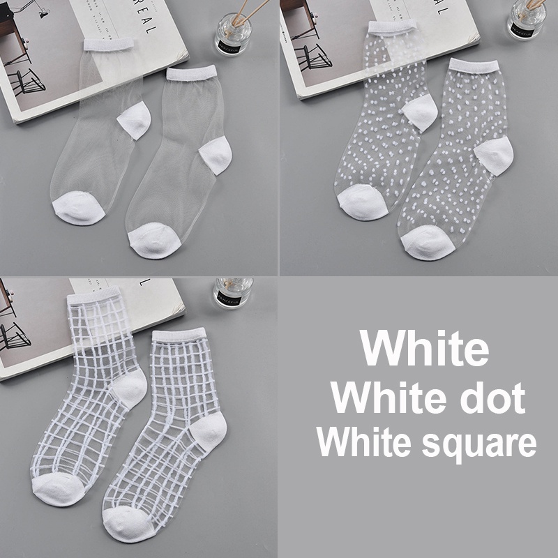 Cute Byte Set 3 Đôi Vớ Ren Hoa Xuyên Thấu Dễ Thương Cho Nữ