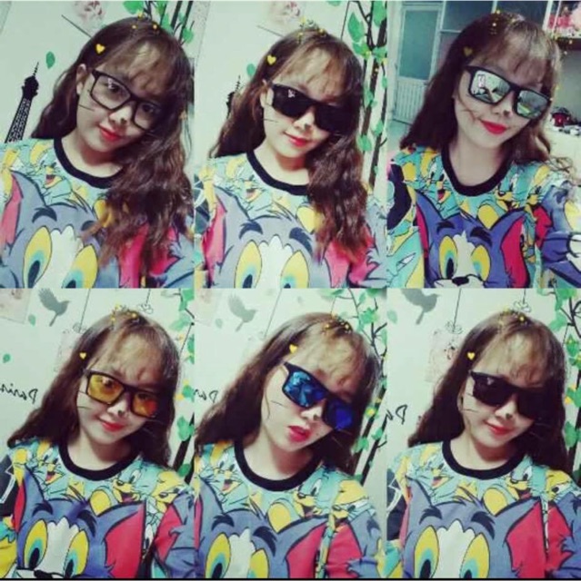 Gọng kính cận 5 màu thay đổi phom vuông cong ôm mặt | BigBuy360 - bigbuy360.vn