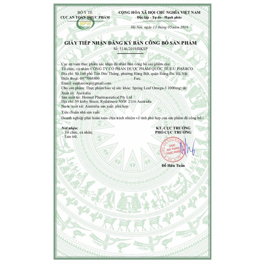 Viên uống bổ mắt, não bộ và tim mạch - Spring Leaf Omega-3 (200 viên)