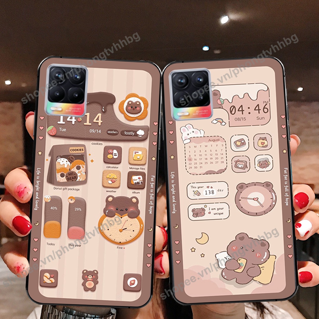 Ốp lưng Realme 8 / Realme 8 Pro gấu,thỏ trắng , đồng hồ dễ thương cute cực đẹp