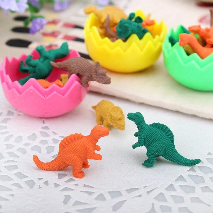 Hộp tẩy gôm trứng khủng long SONGYEA 7 con mini
