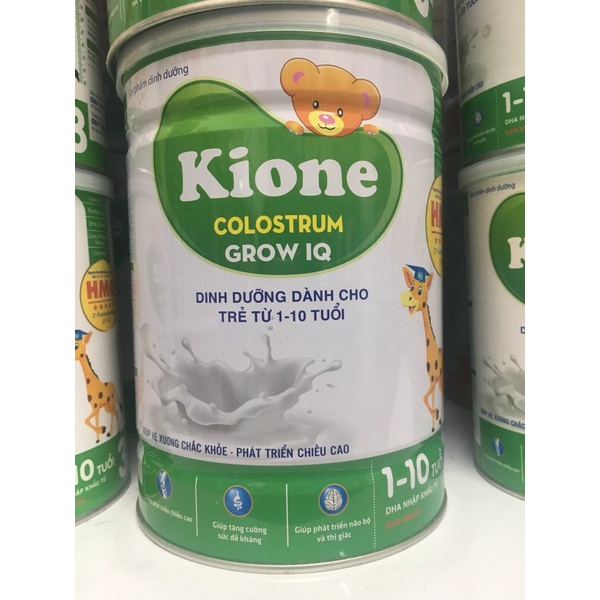 KIONE COLOSTRUM GROW IQ cho trẻ từ 1-10 tuổi ( Thành phần sữa non tăng chiều cao và đề kháng)