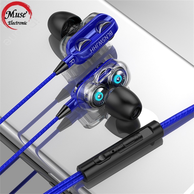 Tai Nghe Lõi Tứ Hi-fi Có Dây Điều Khiển Siêu Đế Và Mic Tương Thích Với Huawei Xiaomi