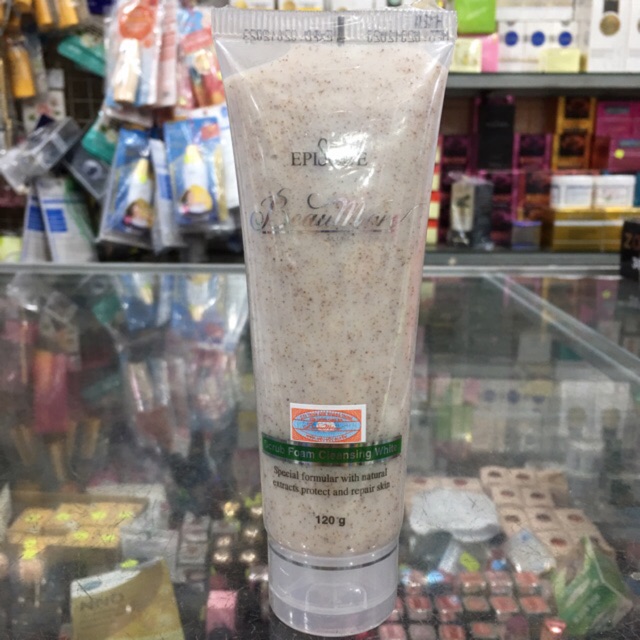 Sữa rửa mặt hạt mơ làm trắng da Beaumore 120g