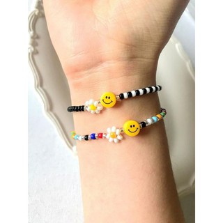 [Vòng handmade] vòng tay hạt cườm handmade (flowers and smiley)