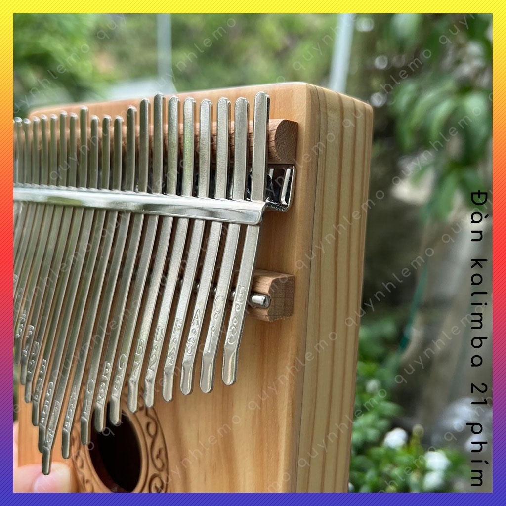 Đàn kalimba 21 phím gỗ hộp cộng hưởng Kerus QuynhLemo Music - tặng đầy đủ phụ kiện với deal sốc