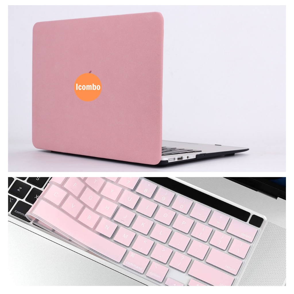 (Update M1) Combo ốp +phủ phím Macbook Air, Macbook pro, macbook air M1 màu hồng pastel/ xanh/ xám