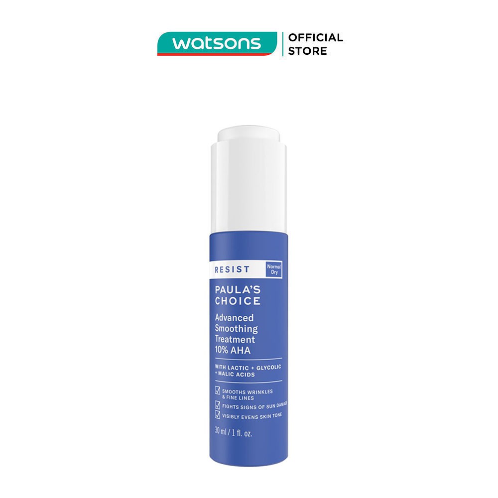 Tinh Chất Paula's Choice Resist Advanced Smoothing Treatment 10% AHA Làm Sáng Và Đều Màu Da 30ml