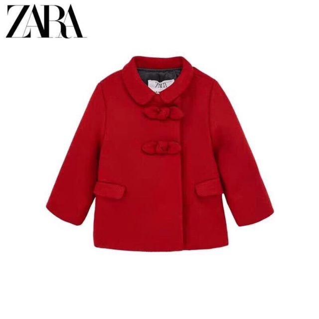 👉Hàng có sẵn Áo dạ Zara bé gái màu đỏ siêu đẹp siêu hot, chất dạ mềm. Mẫu mới đang onweb Size : 2/3y- 6/7y Giá : 365k