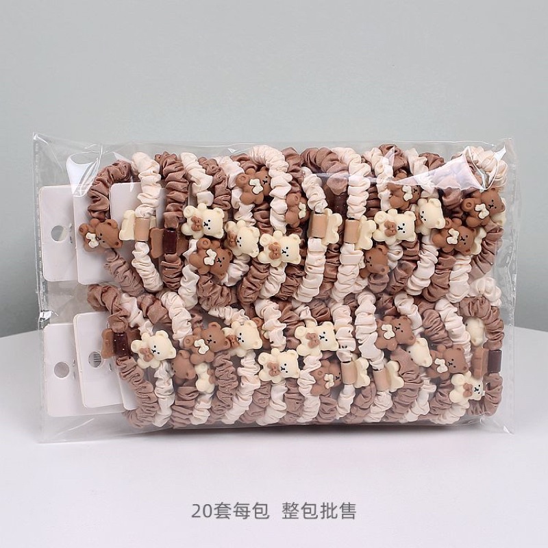 Dây buộc tóc, Dây cột tóc gấu Sét 2 chiếc chuotluoishop.accessories