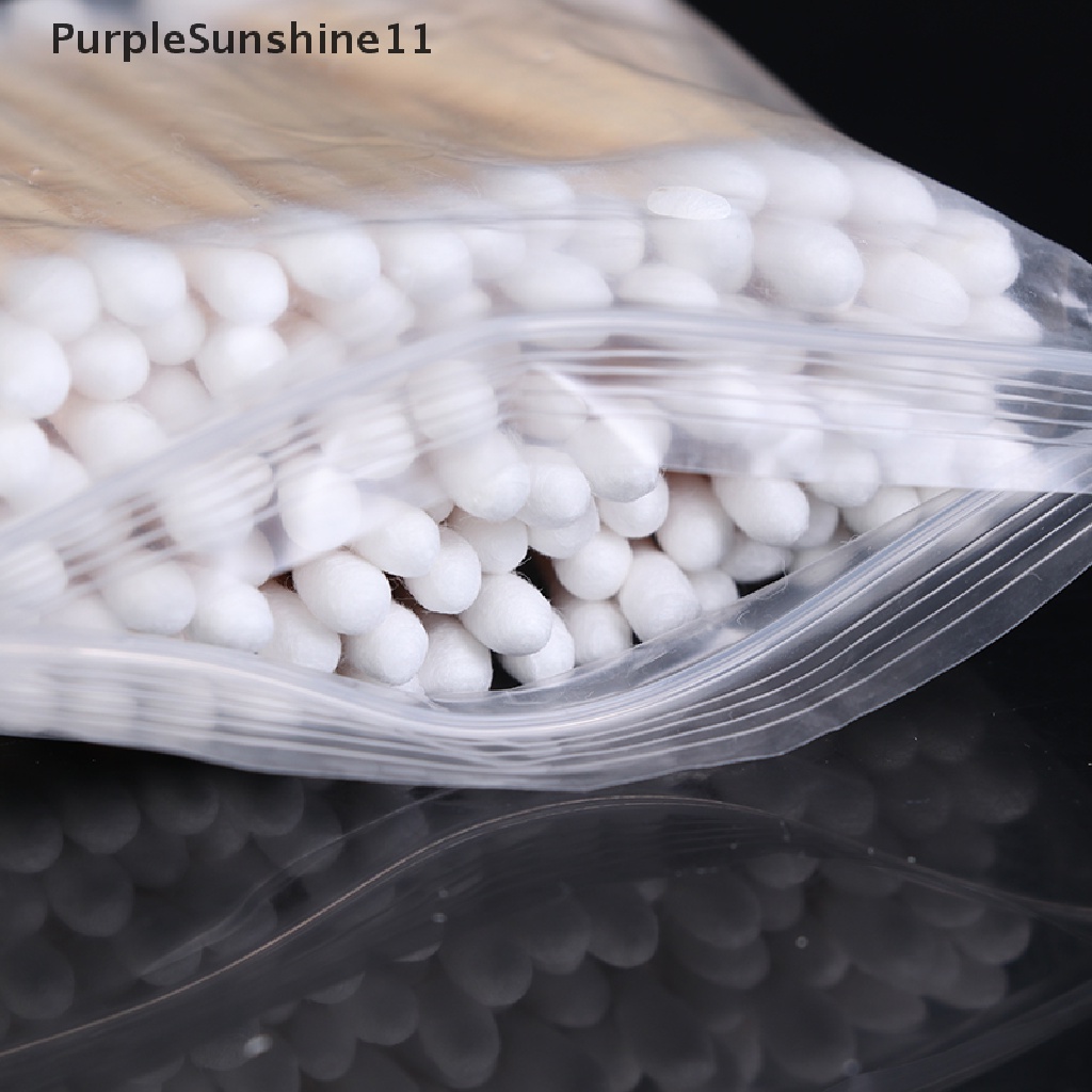 Set 100 Tăm Bông Cotton Hai Đầu Dùng Một Lần Trang Điểm Hàng Ngày
