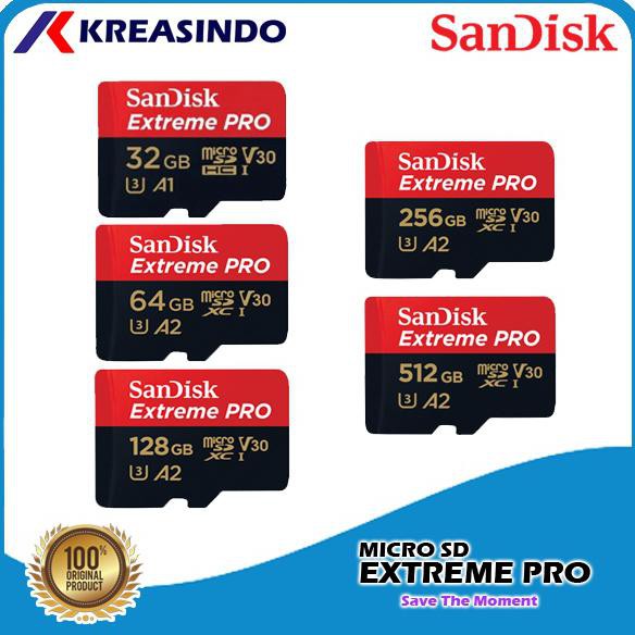 Thẻ Nhớ Sandisk Extreme Pro A2 Microsd 32gb 64gb 128gb 256gb 512gb 1tb - 32gb