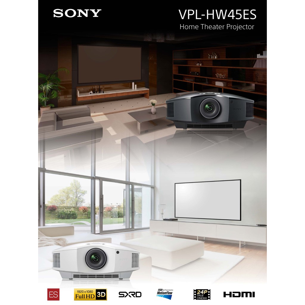 Máy chiếu phim gia đình Full HD Sony VPL-HW45ES chính hãng