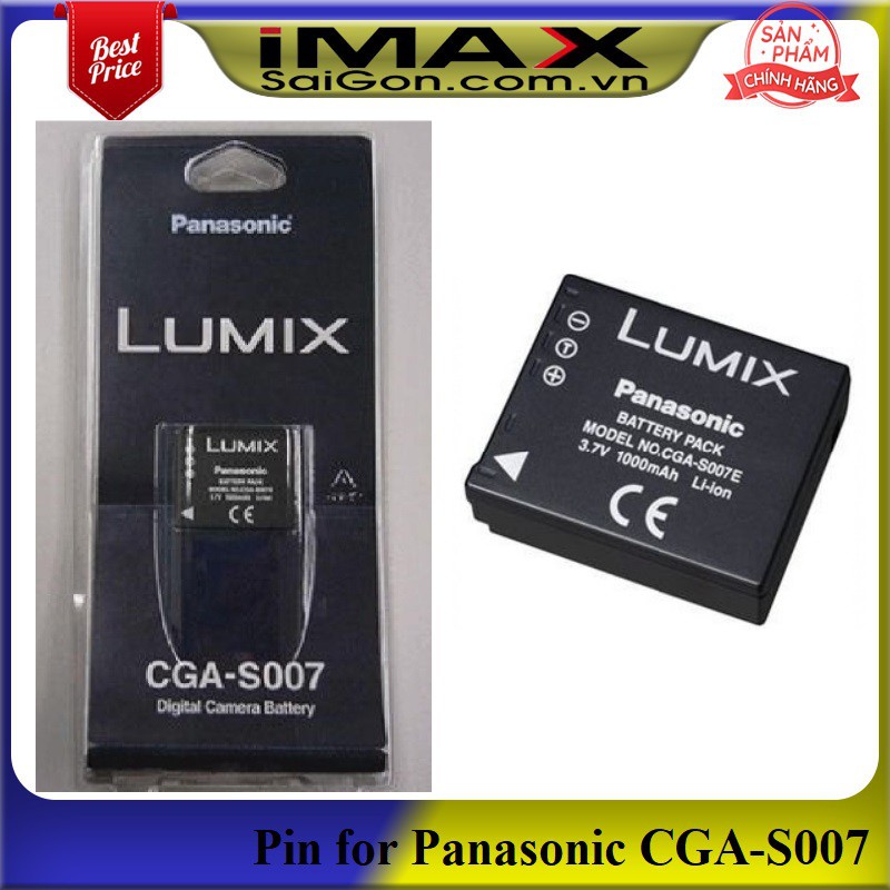 Pin thay thế pin máy ảnh Panasonic CGA-S007/ DMW-BC10