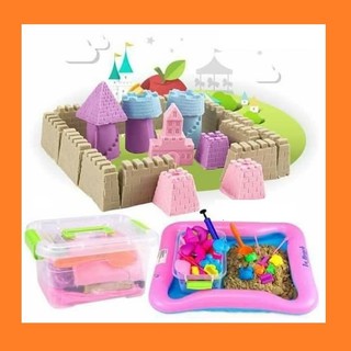 Bộ đồ chơi cát nặn kèm phao - cát động lực và khuôn hình hơn 30 món cho bé