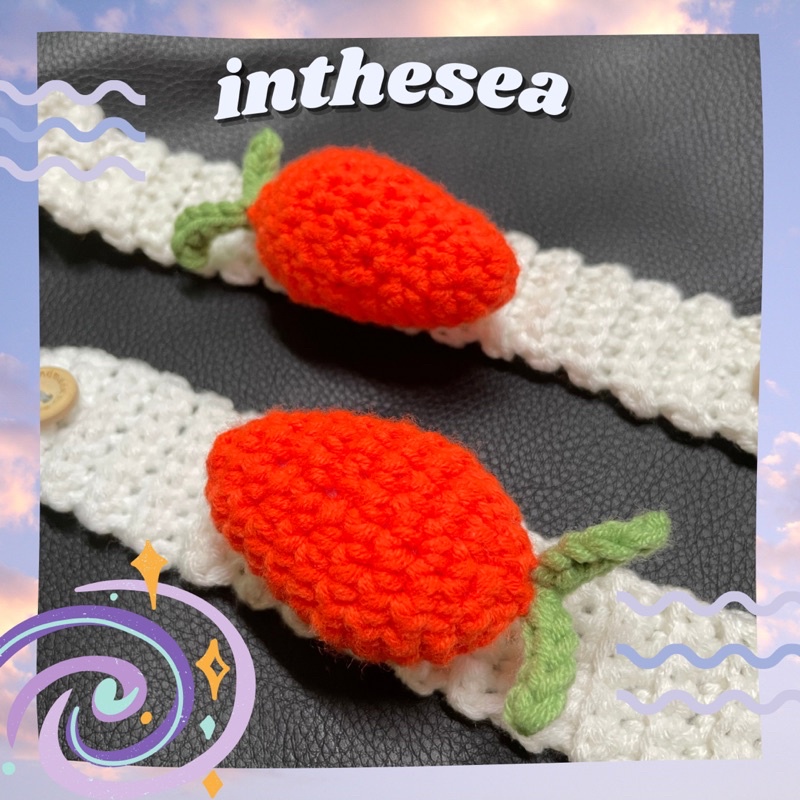 Vòng Tay Bằng Len Trái Cà Rốt Bông Dễ Thương