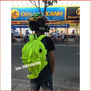 [Hàng Loại A]  Balo khủng long vải lưới xanh dạ quang
