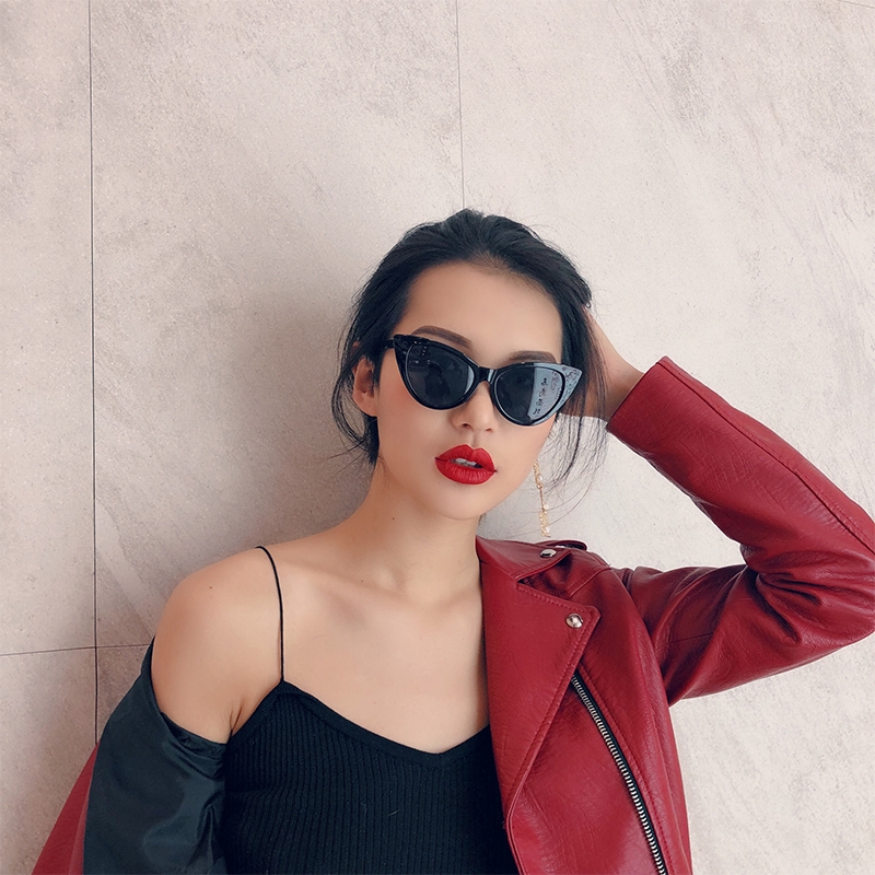 Kính Mát Mắt Mèo Phong Cách Retro Chống Tia Uv Thời Trang Cho Nữ