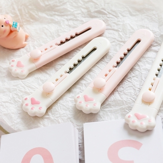 Dao rọc giấy thủ công thiết kế hình dấu chân mèo mini xinh xắn