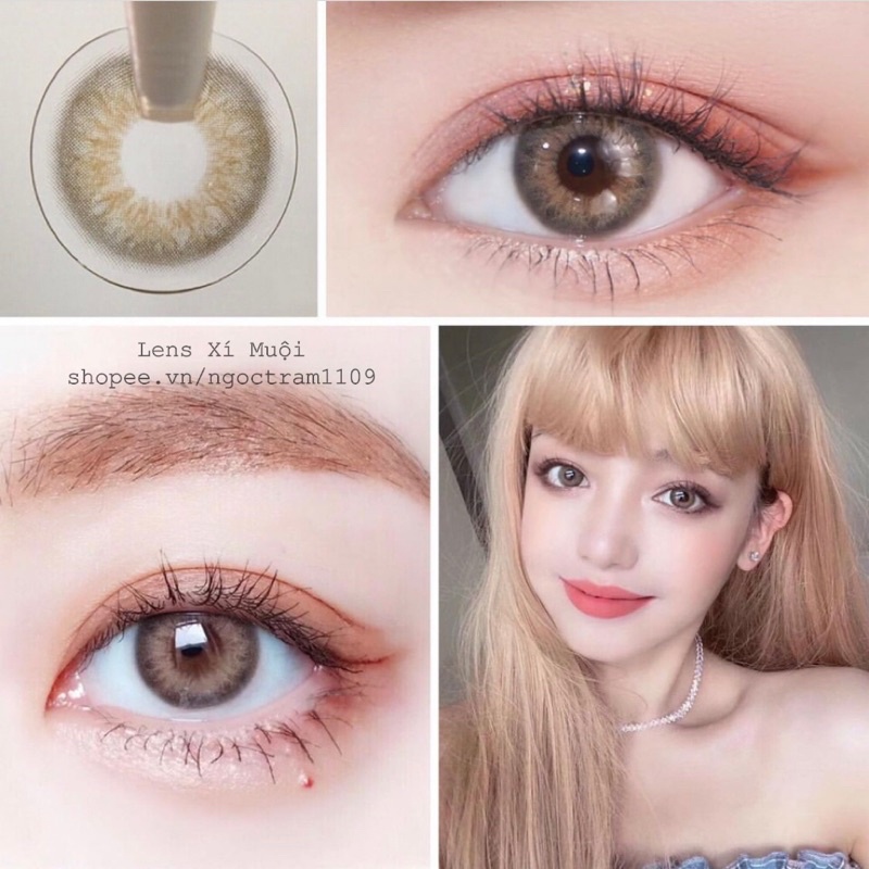 Lens mắt nâu tây giãn nhỏ Natalie/DNA 0 độ
