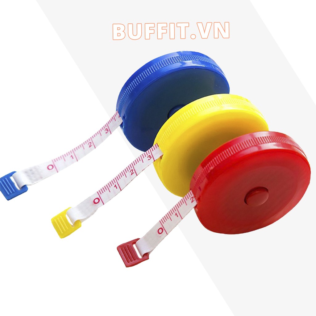 Thước cuộn mini nhỏ gọn 150cm, thước cuộn mini dây rút tự động bỏ túi tiện lợi (màu giao ngẫu nhiên)