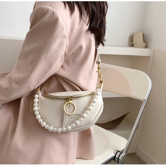 Túi bao tử đeo bụng LONAKENG SHOP - túi đeo bụng dây ngọc có dây đeo chéo cực chất Siêu bền đẹp