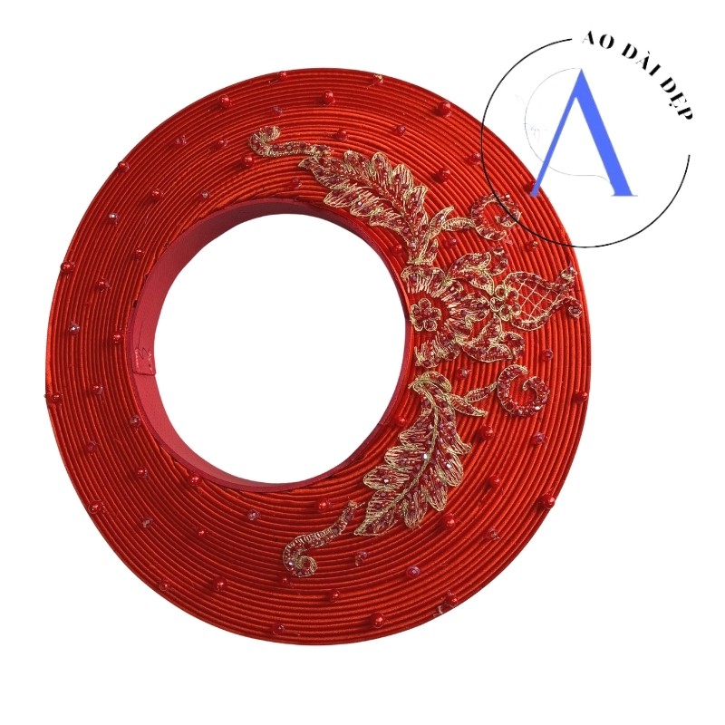 Mấn Đội Đầu – Mấn Áo Dài Cho Cô Dâu Thêu Hoa MAN08