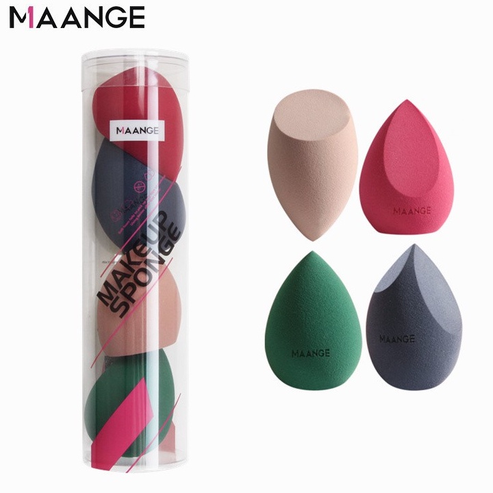 Set 4 Mút Tán Kem Nền MAANGE Mềm Mại Sử Dụng Khô Và Ướt Tiện Dụng 50g