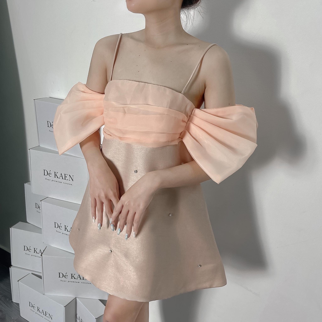 - Váy 2 dây phối voan tay xinh xắn - JOLIE DRESS