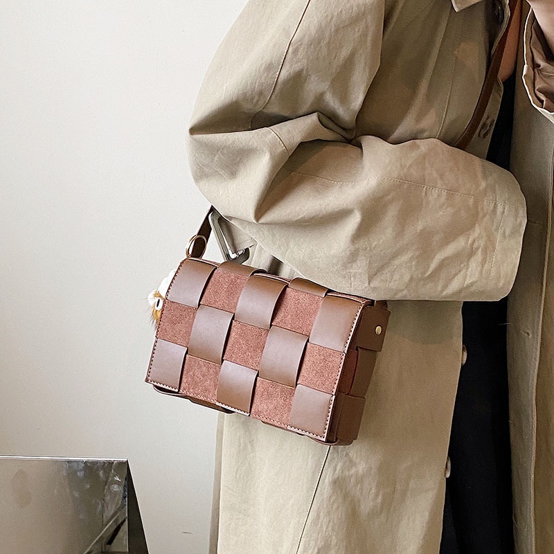 Túi đeo chéo JASMIN NOIR da lộn PU thời trang Hàn Quốc cho nữ