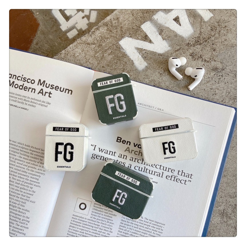 Vỏ Bảo Vệ Hộp Sạc Tai Nghe Airpods 1 / 2 / Pro Thêu Logo Fg Độc Đáo Thời Trang | BigBuy360 - bigbuy360.vn