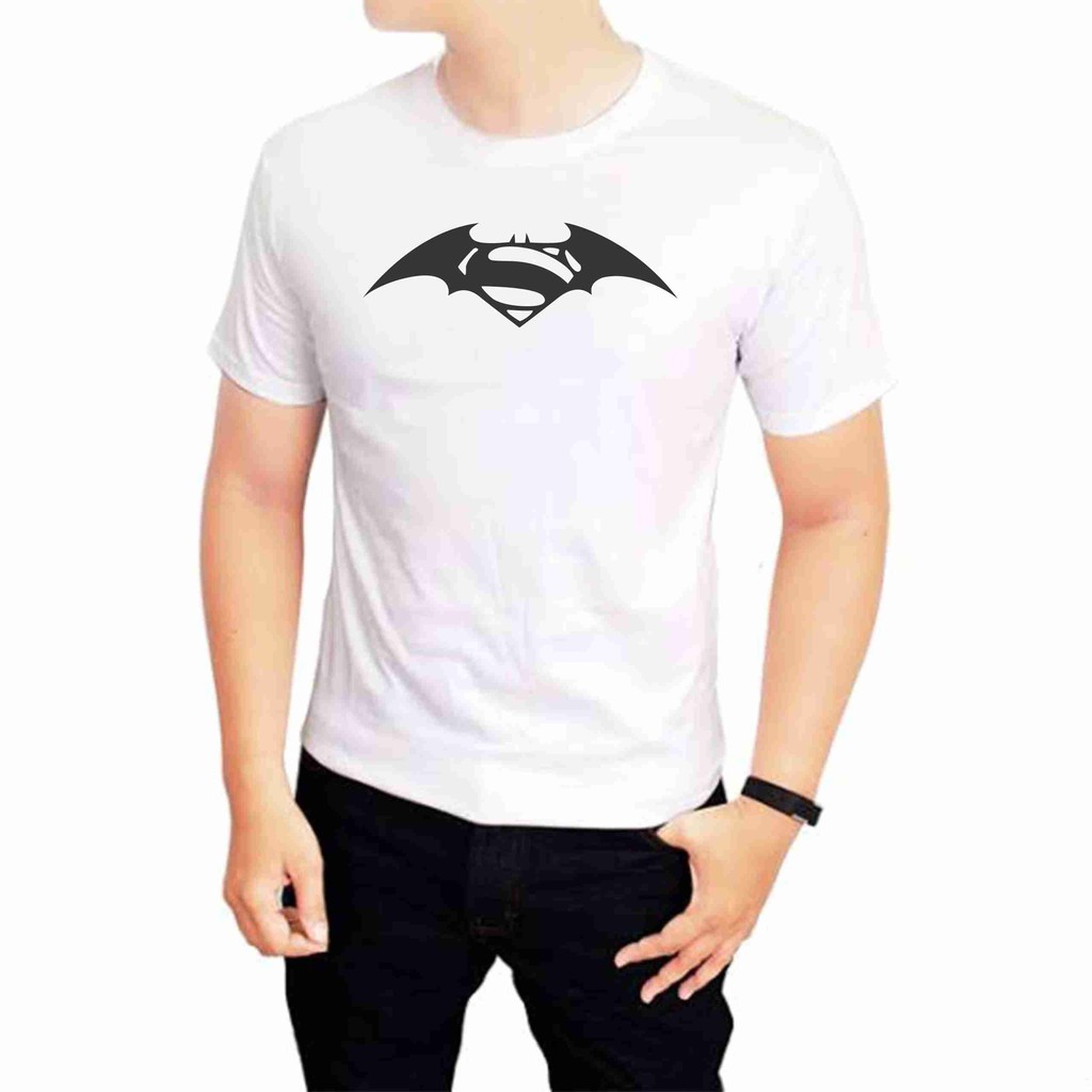 Áo Thun Cotton In Hình Superman Vs Batman Cá Tính Cho Nam Nữ